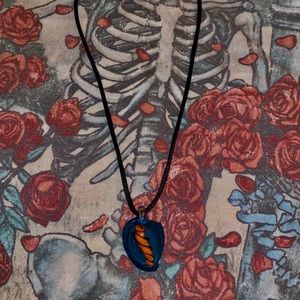 Glass blown pendant necklace